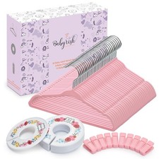 Velvet Baby Hangers with 10x Clips and 8X Dividers 30 Pack 11 Ultra-Slim...