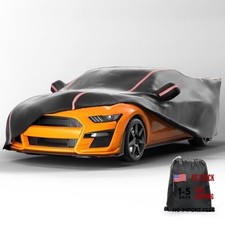 Car Cover Compatible with 1994-2026 Mustang GT Black without Cotton Inner