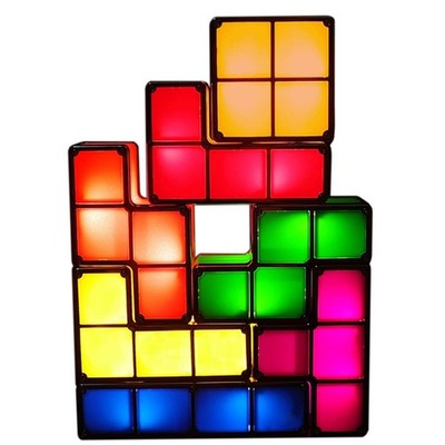 Bitopbi 7 PCS Stackable Night Light 3D 1.6 in x 8.2 x in, 7 Colors 
