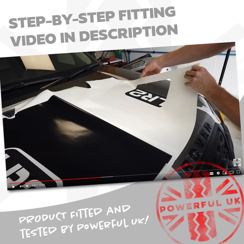 Kit adesivi decalcomania cofano per Land Rover Freelander 2 FL2 logo cofano grafica vinile - Immagine 3 di 3