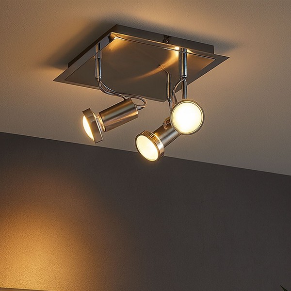 Spotlampe Deckenleuchte Lampe Wohnzimmerleuchte Schwenkbar Chrom Led L 23 Cm-image