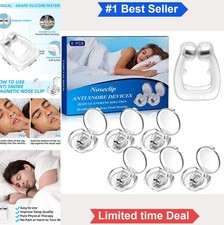 Anti Snoring Nose Clip Silicone Magnetic Snore Stopper 6 Pack Nasal Dilator