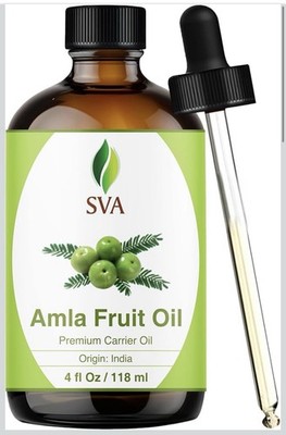 2 Pk SVA Amla Oil 4oz 118ml Premium Carrier Oil With Dropper For Hair Care, Hair