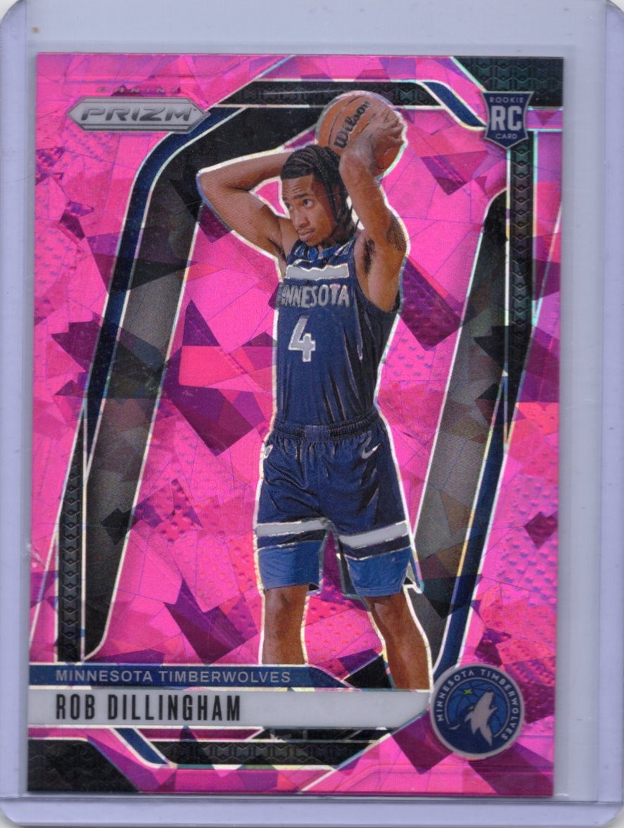 2024-25 Panini Prizm - Robert Dillingham #250 Pink Ice Prizm (RC) Timberwolves