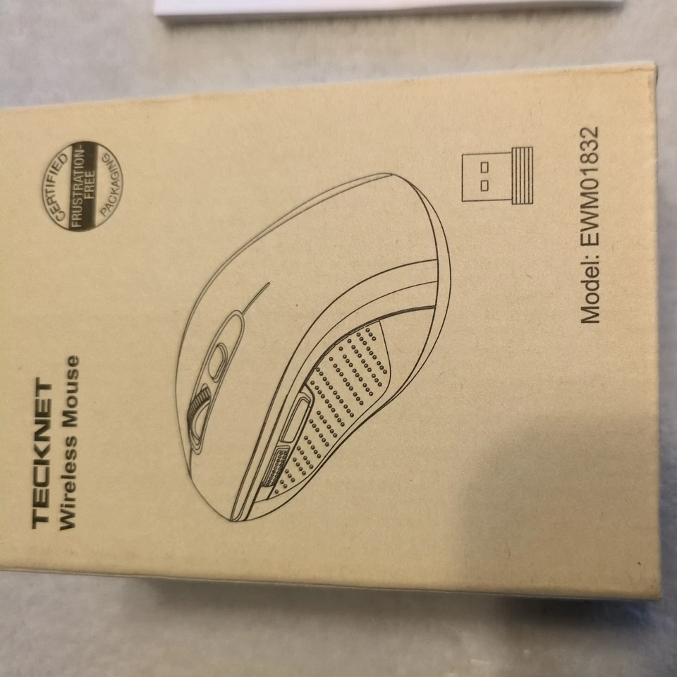 TECKNET Bluetooth Wireless Mouse w/USB Nano Receiver EWM01832 BLACK - Image 2 of 4