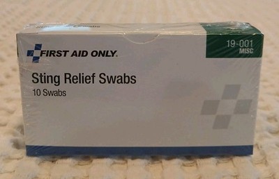 First Aid Wasp Bee Hornet Insect Sting Relief Swabs and Bite Swabs Pack of 10