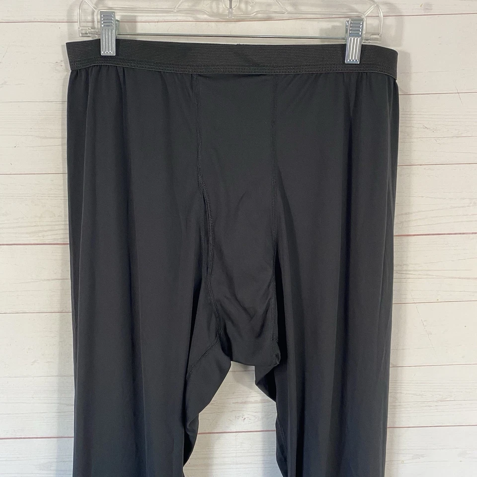 Calça Masculina Militar Polartec Camada 1 Peso de Seda Camada Base Extra Grande Preta Puxada - Imagem 2 de 4