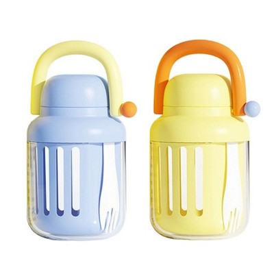 Breakfast Fruit Yogurt Salad Cup With Lid Spoon Two Layer Storage Cup