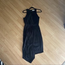 Elliatt Black Ascent Asymmetrical Dress Below Knee Small