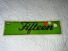 Vintage Hy-Ko Script Style Black House Numbers Rustproof FIFTEEN 15 NOS NEW!