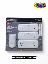 Commercial Electric Wireless Indoor Remote Control AC/DC Adapter, White(3-Pack)