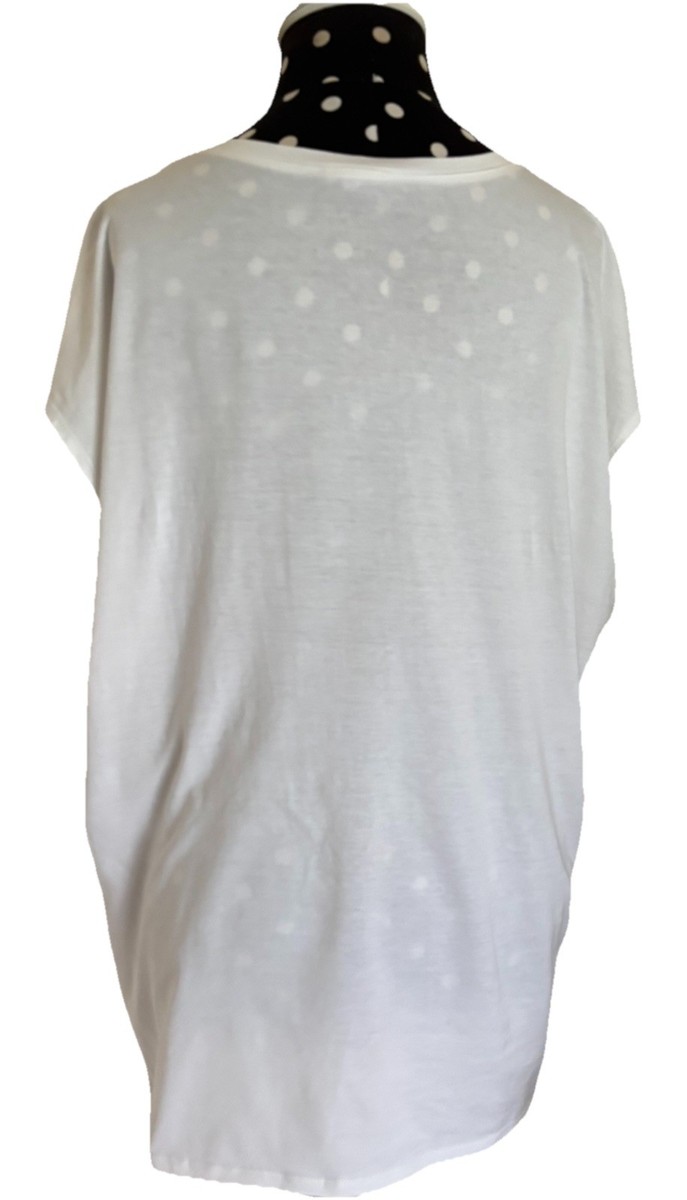 Helmut Lang-White Cotton Sleeveless Oversized Tee w/ Silk Panel-Large View 5