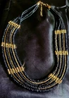 Vintage Egyptian Style Black And Gold Statement Costume Collectible Jewelry