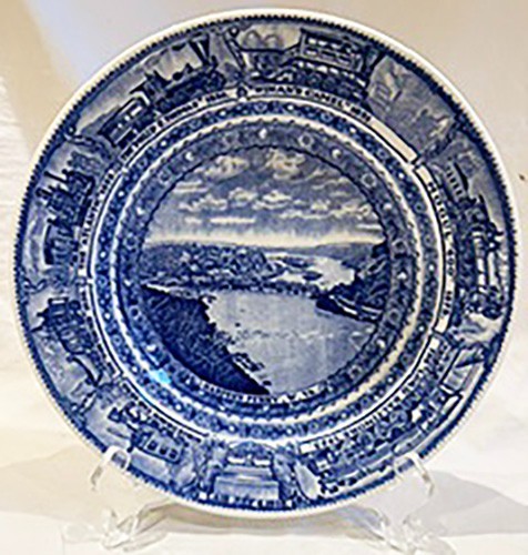 B & O Baltimore & Ohio Railroad Soup Plate Lamberton China, PAF