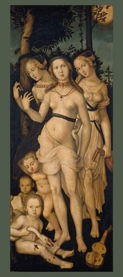 THE THREE GRACES - Vintage Art from 1540s - Laminated Photo Bookmark