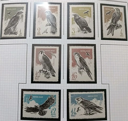 Russia ☭ Sc# 3124-3131 MNH Birds of Prey 1965