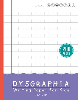 Dysgraphia Writing Paper for Kids: Structured Lined Pages with Wide Line Spacing