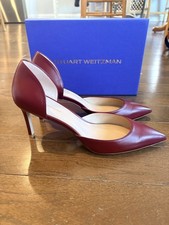 Ladrillo de salón de cuero Stuart Weitzman Mara 75 Dorsay para mujer talla 10