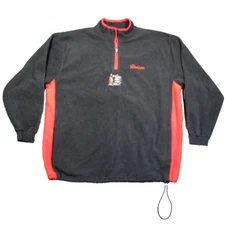 Dale Earnhardt Fleece Sweatshirt XL Black Red 1/4 Zip Drawcord Chase Authentics