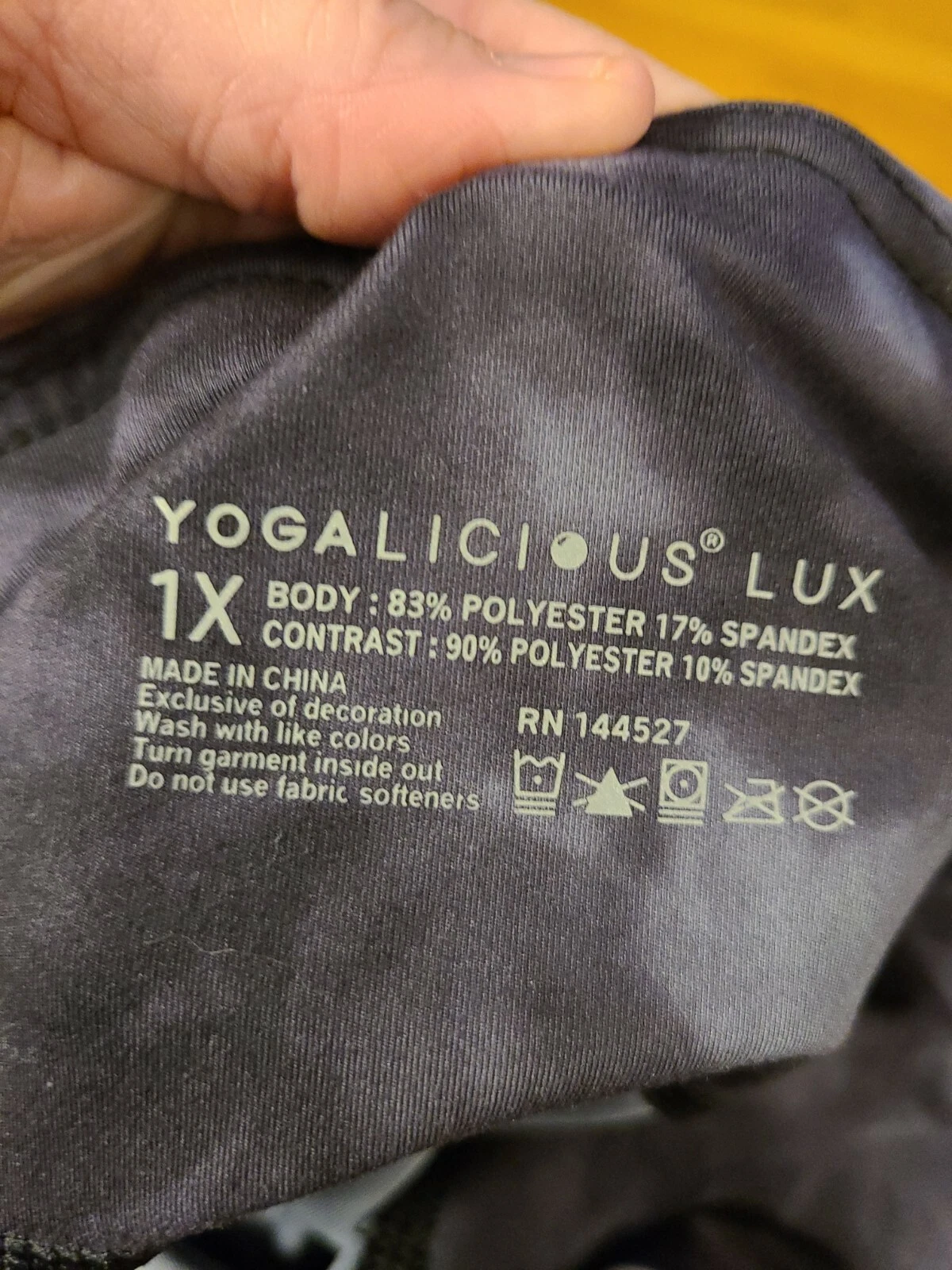 yogalicious lux plus patterned stretch compression leggings