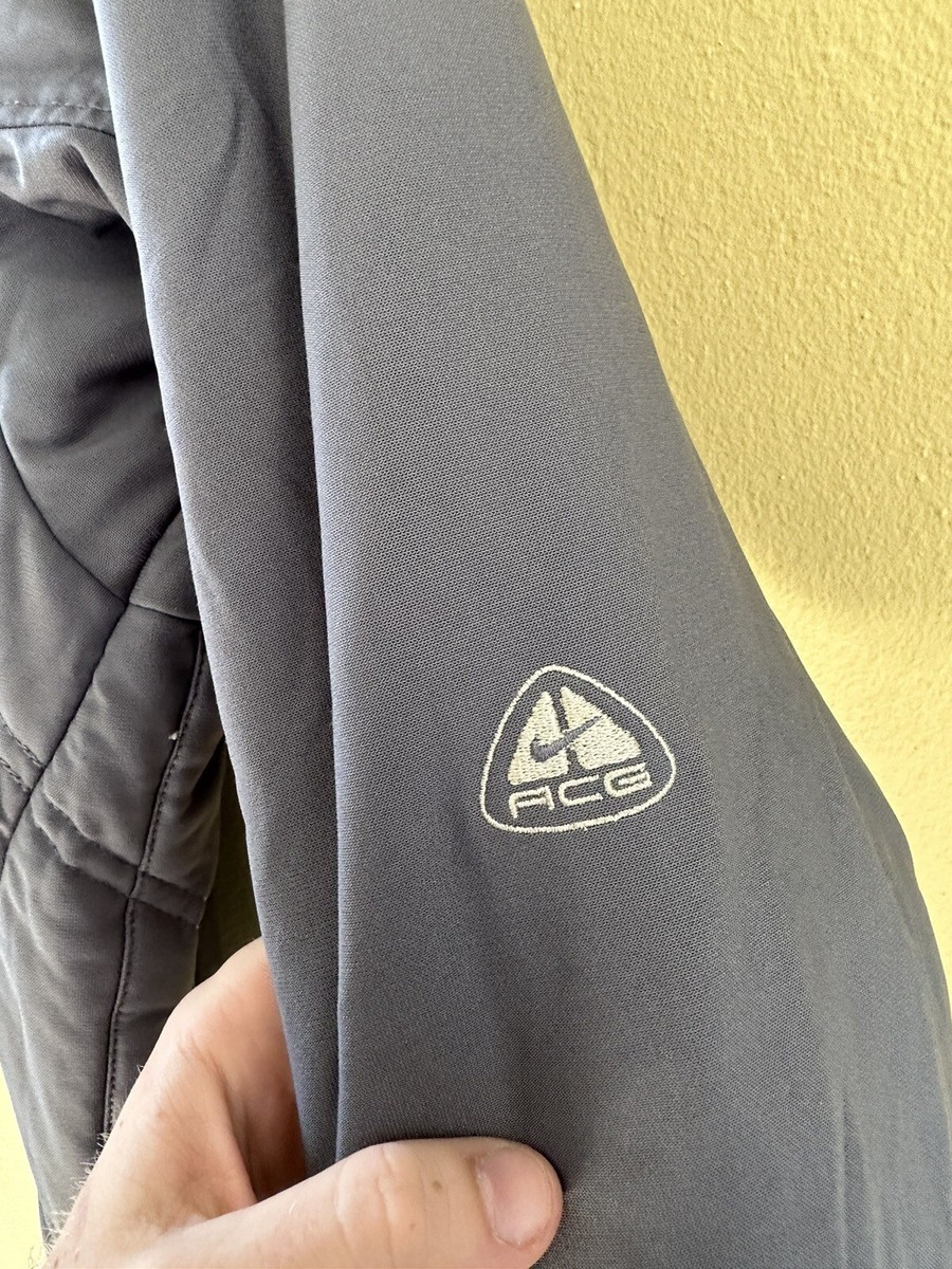 Y2K Nike ACG Thermal Layer 2 Gray Full Zip Jacket Coat Men