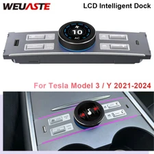 For Tesla Model 3 / Y 2021-2024 LCD Expansion Dock With 8 Functions Knob Button