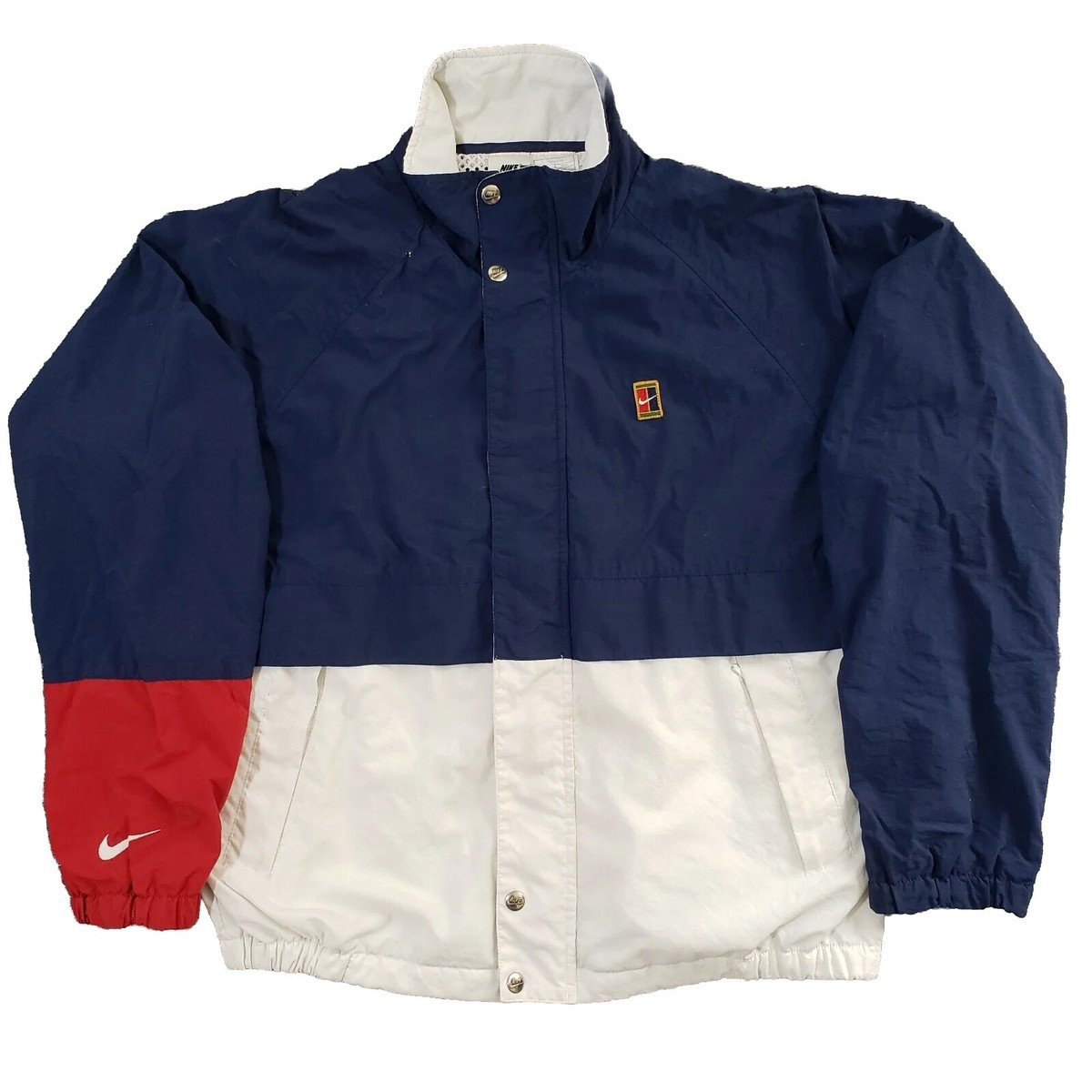 Vintage Nike Court Challenge Patch Jacket Mens M Windbreaker