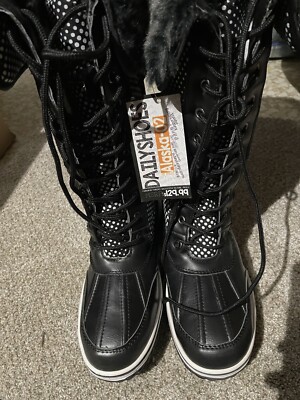 Daily Shoes Black & White Alaska-02 Snow Boots - Size  display picture 2