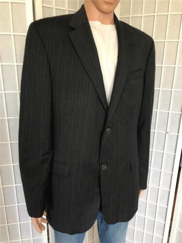 Men's Geoffrey Beene 44L Ink Gray Pin Stripe 100% Worsted Wool Business Blazer - Picture 2 of 9