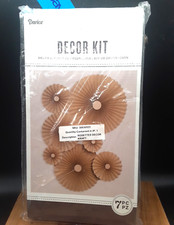 HTF Darice Paper Rosette Wall Art Decor Kit Various Sizes 7 pc NEW IN BOX brown