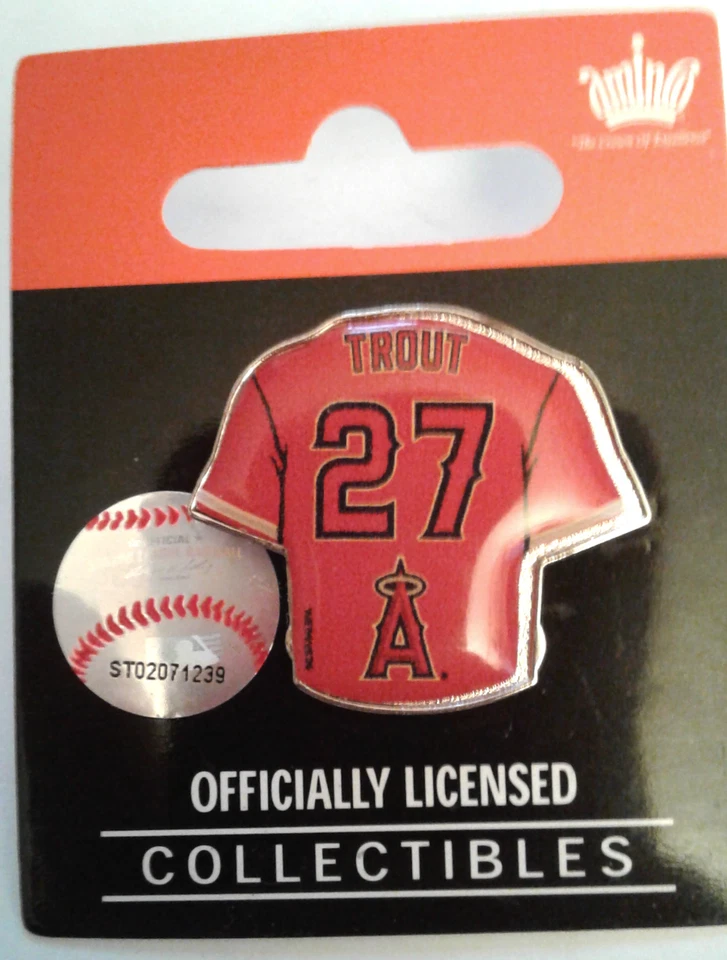 Anaheim Angels Pins RARE 2018 Mike Trout Pin Angels Red Jersey MLB Baseball Pin - Image 3 of 4