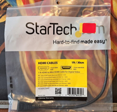 StarTech Premium 1-ft. HDMI to Mini-HDMI Cable for digital video
