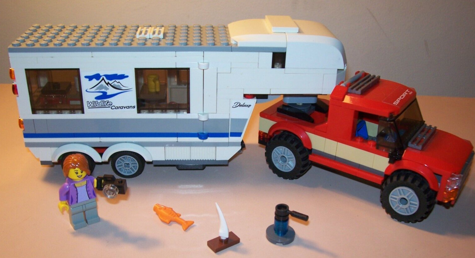 Lego City 60182 Pickup & Caravan, Nearly Complete