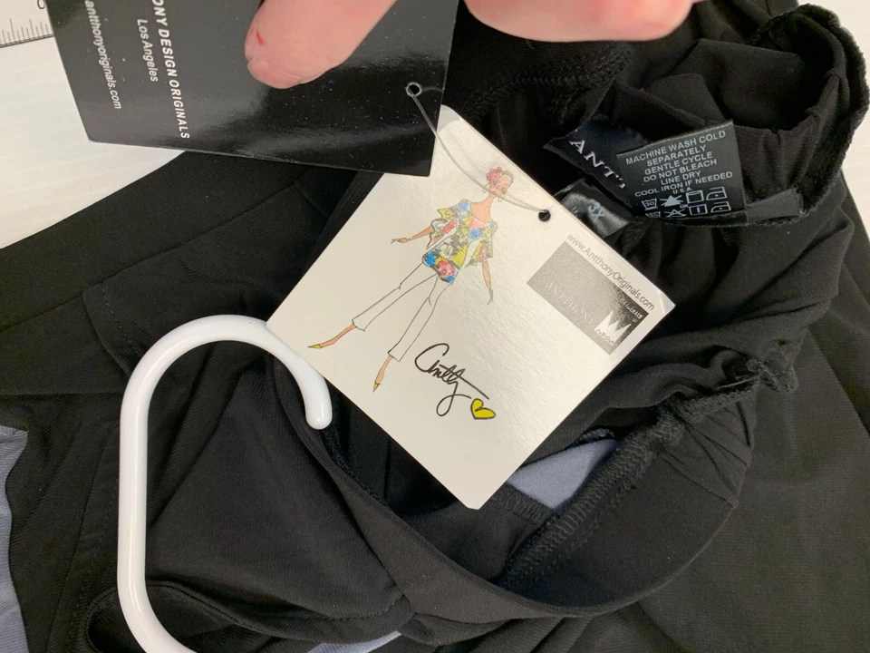 Pantalones elásticos Antthony Woman negros con rayas grises talla 3X - HSN - NUEVOS CON ETIQUETAS - #6 Foto 3 de 4