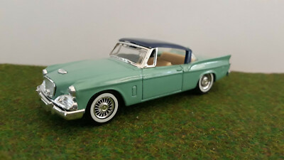 美品　箱付き　ミニカー　1957 スタッドベーカー シルバーホーク　フランス製 STUDEBAKER SILVER HAWK 1957 cabriolet soft top 1/43 SOLIDO