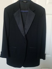 Jos A Bank Formal Wear Black Suit Tuxedo Jacket Button 100 Wool Men s 41L