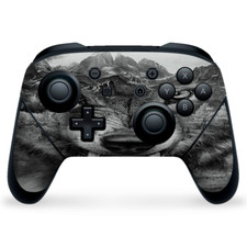 Nintendo Switch Pro Controller Skin Decal Vinyl Wrap - Angry Wolf Growling