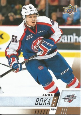 Luke Boka #215 - 2017-18 CHL - Base - Windsor Spitfires