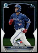 2023 Bowman #BCP-110 Yhoangel Aponte Chrome Prospects Toronto Blue Jays Baseball