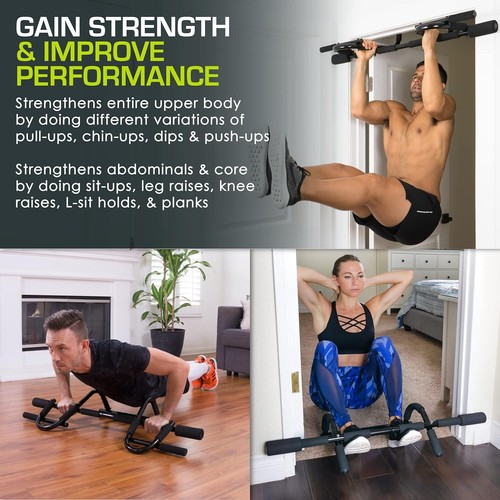Portable Wall-Mounted Pull-Up Bar with 12 Grips for Ultimate Home Workouts - Picture 8 of 8