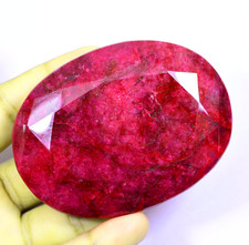 810.00 Ct Natural Huge Blood Red Ruby Oval Certified Loose Gemstone