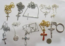 10 Vintage catholic Christian religious devotional items assorted lot EL1062