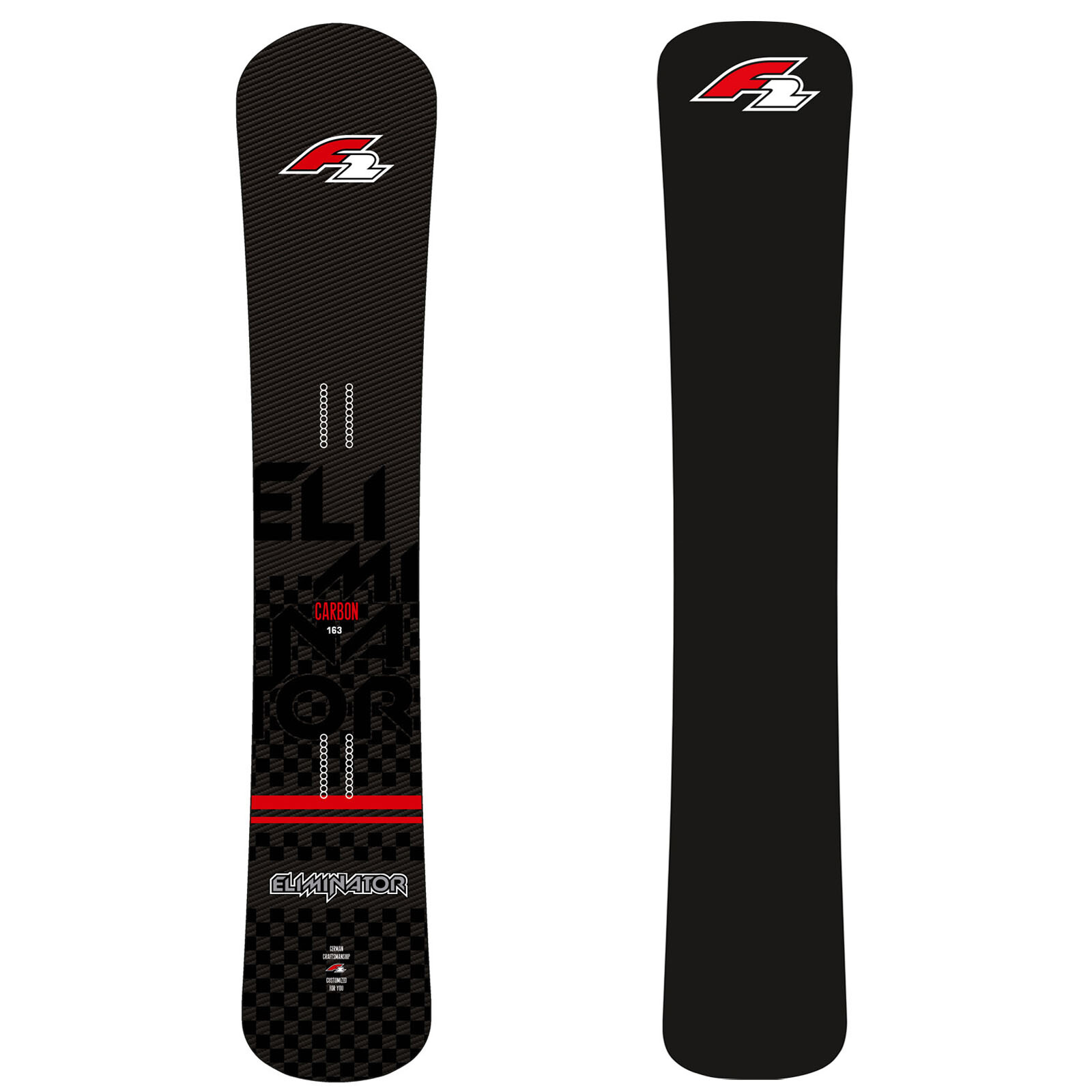 Гонка на сноуборде F2 Eliminator Carbon Race Größe wählbar Schwarz 2023/24
