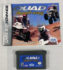 Quad Desert Fury Nintendo Game Boy Advance GBA ATV Tested Cartridge Manual