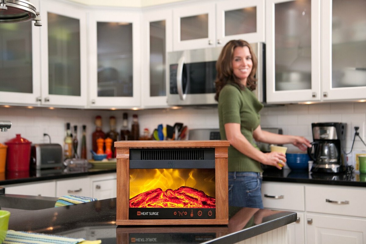 Heat Surge Mini Glo Efficiency Plus Touch Portable Electric Fireplace Heater  ... | eBay