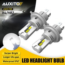 2PCS H4 LED 6500K 30000LM Super Bright Fog Lights White Headlight Bulbs Beam UK