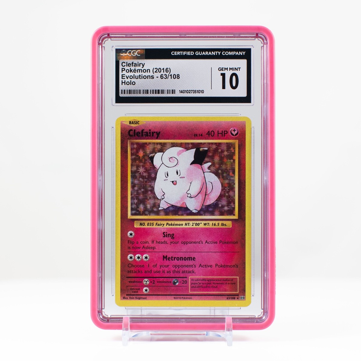 Pokémon Clefairy Holo 63/108 XY Evolutions - CGC 10 Gem Mint | eBay