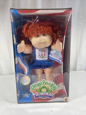 Vintage 1995 Olympikids Cabbage Patch Kids Doll Track Field Red Hair eyes