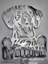 Dog art metal yard German Shorthair Pointer Statue