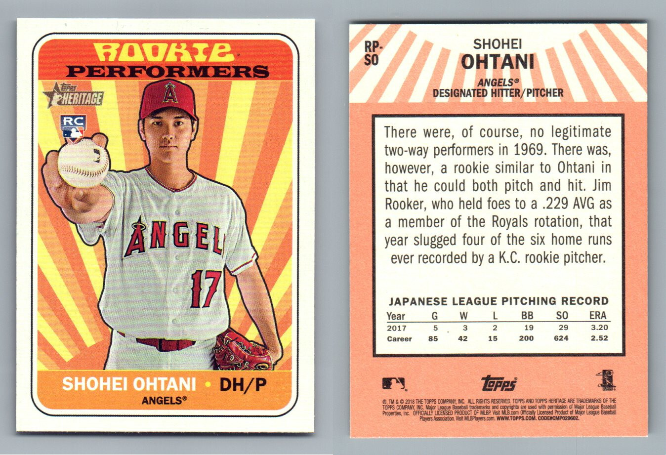 大谷翔平 2018 TOPPS HERITAGE MINI DECAL RC 大谷翔平 2018 TOPPS HERITAGE MINI DECAL RC